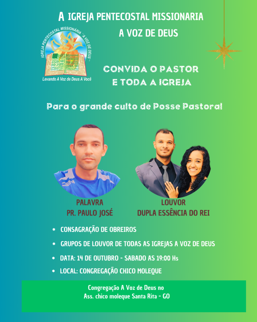 Culto de Posse Pastoral